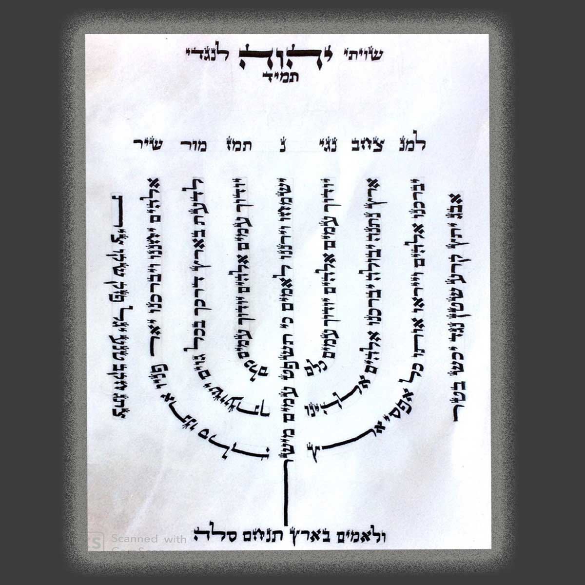 Ménora Lamnatséa'h 25*21cm